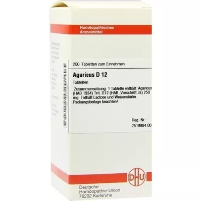 AGARICUS D 12 comprimés, 200 pc