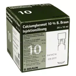 CALCIUMGLUCONAT 10% MPC Solution injectable, 20X10 ml