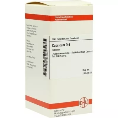 CAPSICUM d 4 comprimés, 200 pc