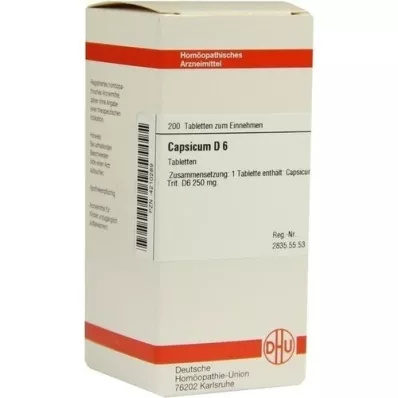 CAPSICUM d 6 comprimés, 200 pc