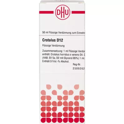 CROTALUS Dilution D 12, 50 ml CROTALUS Dilution D 12, 50 ml