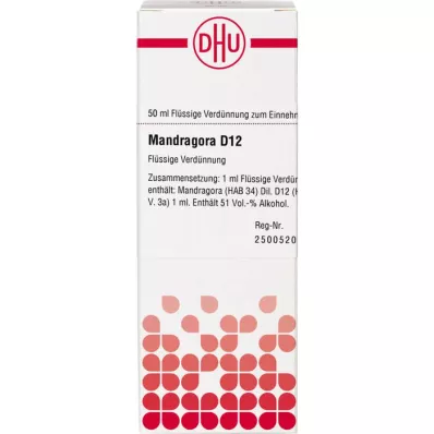 MANDRAGORA Dilution D 12, 50 ml MANDRAGORA Dilution D 12, 50 ml