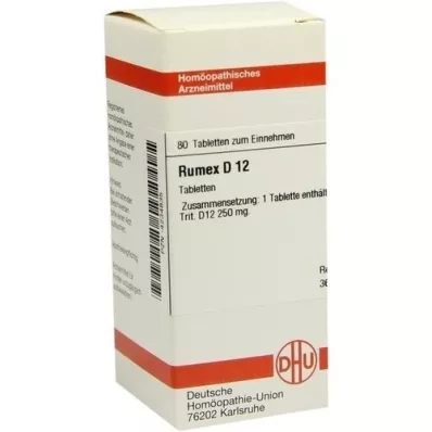 RUMEX D 12 comprimés, 80 pcs