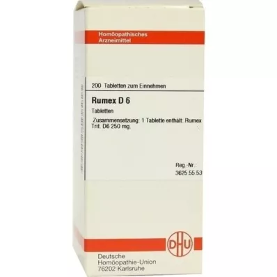 RUMEX d 6 comprimés, 200 pc