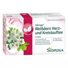 SIDROGA Sachets filtres à thé cœur et circulatoire daubépine, 20X1,5 g