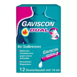 GAVISCON Suspension double 500 mg/213 mg/325 mg en sachet, 12 x 10 ml