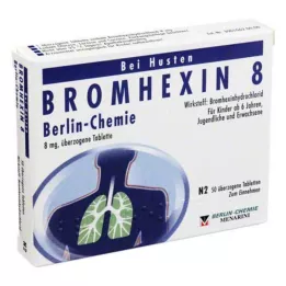 BROMHEXIN 8 comprimés enrobés Berlin Chemie, 50 pièces