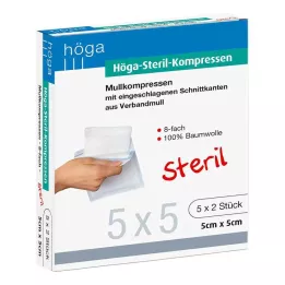 HÖGA-KOMPRESSEN 5x5 cm stérile 8 fois, 5x2 st