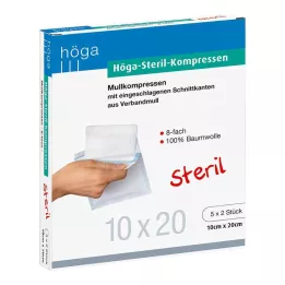 HÖGA-KOMPRESSEN 10x20 cm stérile 8 fois, 5X2 pcs