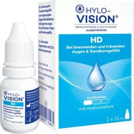 HYLO-VISION HD gouttes pour les yeux, 2x15 ml