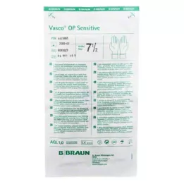 VASCO OP Gants Sensitive stériles non poudrés taille 7,5, 2 pièces