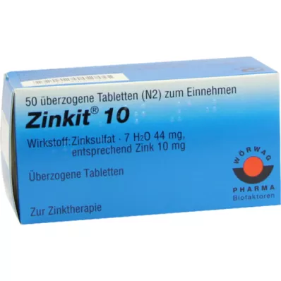 Zinkit 10 comprimés plaqués, 50 pc