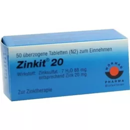 ZINKIT 20 excès de comprimés, 50 pc