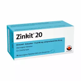 ZINKIT 20 comprimés enrobés, 50 pcs