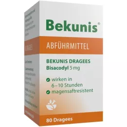 BEKUNIS Dragees bisacodyl 5 mg gastriques Saftres.taftr., 80 pc