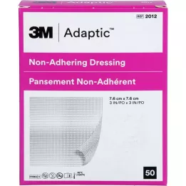 ADAPTIC Pansement humide pour plaies 7,6 x 7,6 cm 2012DE, 50 pièces
