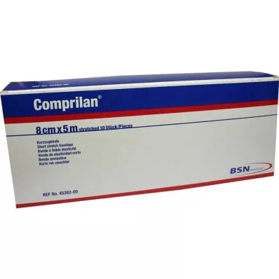 COMPRILAN bandage élastique 8 cmx5 m, 10 pcs COMPRILAN bandage élastique 8 cmx5 m, 10 pcs