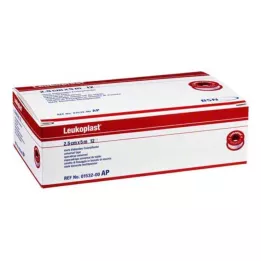 LEUKOPLAST 2,5 cm x 5 m, 12 pièces