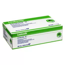 LEUKOSILK 2,5 cmx5 m, 12 pc