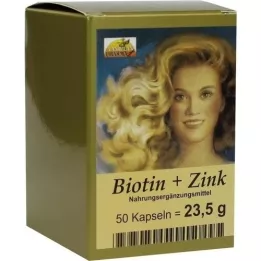BIOTIN PLUS Capsules de cheveux en zinc, 50 pc