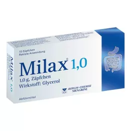 MILAX 1,0 suppositoires, 10 pièces