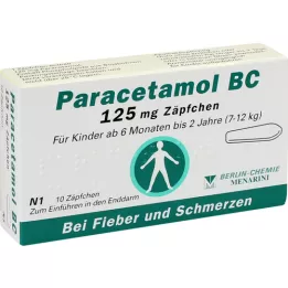 PARACETAMOL BC 125 Mg Supositories, 10 pc