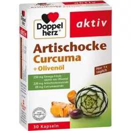 DOPPELHERZ Artichaut + huile dolive + capsules de curcuma, 30 pc