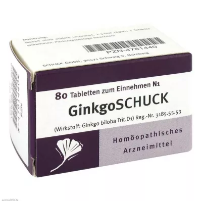 GINKGOSCHUCK Comprimés, 80 pièces GINKGOSCHUCK Comprimés, 80 pièces