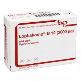 LOPHAKOMP Solution injectable de vitamine B12 3 000 μg, 10 x 2 ml