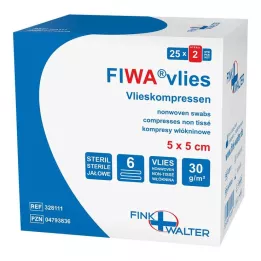 VLIESKOMPRESSEN 5x5 cm stérile 6 fois, 25X2 pcs