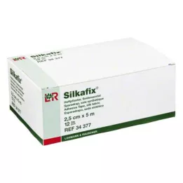 SILKAFIX Agrafes 2,5 cm x 5 m, mandrin en carton, 12 pièces