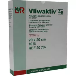 VLIWAKTIV AG Aspirateur à charbon actif avec argent 20x20 cm, 10 pièces
