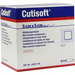 CUTISOFT Vlies Compress 5x5 cm stérile, 50x2 pc