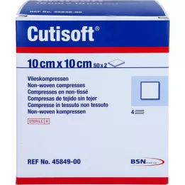 CUTISOFT Vlies comprime 10x10 cm stérile, 50x2 pc