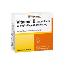 VITAMIN B1-RATIOPHARM Ampoules pour injection de 50 mg/ml, 5 x 2 ml