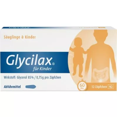 GLYCILAX Suppositaires pour les enfants, 12 pc