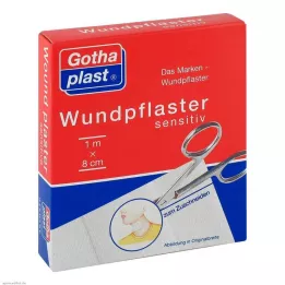 GOTHAPLAST Soins des plaies sensibles 8 cmx1 m coupé, 1 pièce