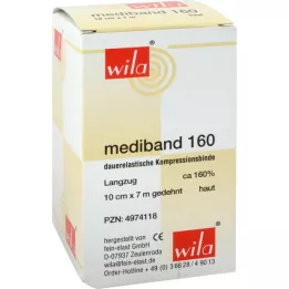 MEDIBAND 160 bandages à allongement long 10 cmx7 m couleur chair, 1 pc