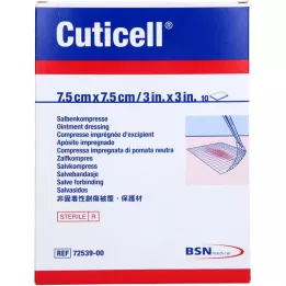 CUTICELL Compresses de pommade 7,5x7,5 cm, 10 pcs