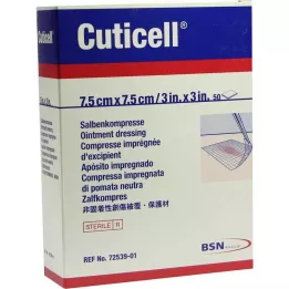 CUTICELL Compresses de pommade 7,5x7,5 cm, 50 pcs