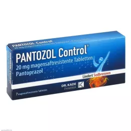 PANTOZOL Comprimés gastro-résistants Control 20 mg, 7 pcs