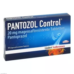 PANTOZOL Comprimés gastro-résistants de contrôle 20 mg, 14 pcs