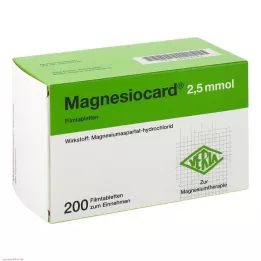 MAGNESIOCARD Comprimés pelliculés de 2,5 mmol, 200 pcs