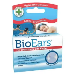 Bouchons doreilles en silicone Bioears antimicrobiens, 6 pc