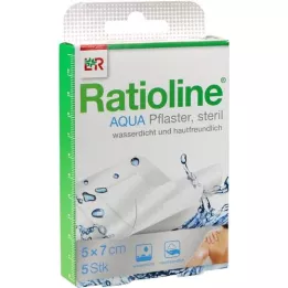 RATIOLINE Aqua Shower Plaster plus 5x7 cm stérile, 5 pc