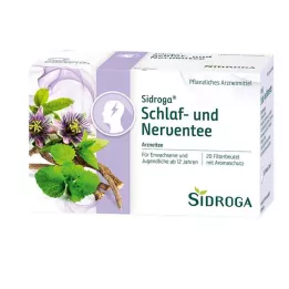 SIDROGA Sachets filtres pour thé pour le sommeil et les nerfs, 20X2,0 g