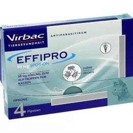 EFFIPRO 50 mg de solution spot-on pour chats, 4 pc