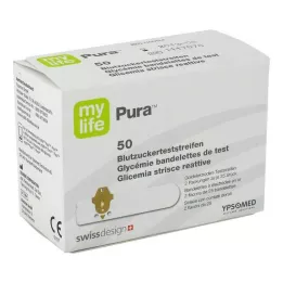 MYLIFE Bandelettes de test de glycémie Pura, 50 pièces