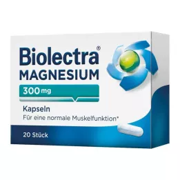 BIOLECTRA Gélules de magnésium 300 mg, 20 pièces