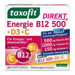Taxofit Energy B12 500 + D3 + C Granules directs, 20 pc